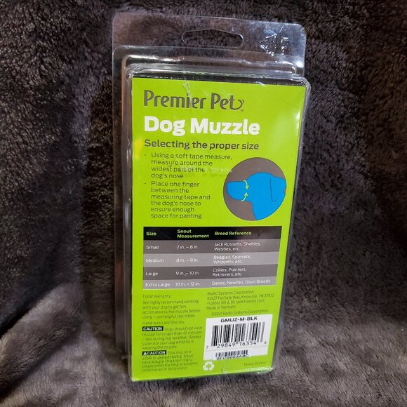 Premier Pet Dog Muzzle Size Medium For Sizes 8-9" - Picture 5 of 5